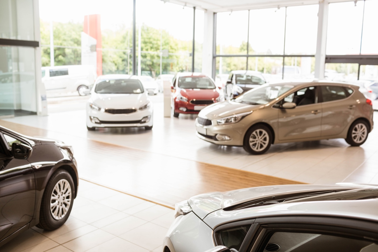 Premium automotive showroom interior